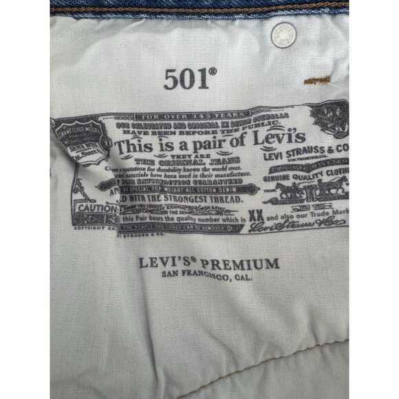 Levi’s Premium 501 Distressed Jeans Women’s W25 L30 Button Fly 100% Cotton - Picture 9 of 15
